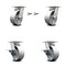Service Caster 5 Inch Kingpinless Semi Steel Wheel Caster Swivel Locks 2 Brakes SCC, 2PK SCC-KP30S520-SSR-BSL-2-SLB-2 - alternate 1
